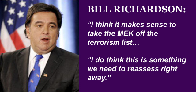 Bill Richardson Calls for Delisting of MEK
