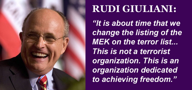 Rudi Giuliani Calls for Delisting of MEK